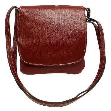 Imagem de Bolsa Em Couro Feminina Transversal Tampa Bls129SZ - Doras Bolsas, Ver