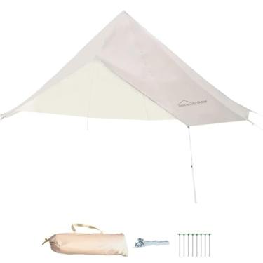 Imagem de Toldo de lona para moscas de chuva à prova d'água da DANCHEL para barracas de sino (braguilha sem mastro, 4 m)