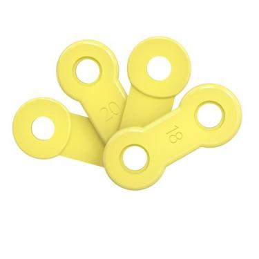 Imagem de Protetor Bucal UCUNEZ 50 Peças com Elásticos Amarelos 19mm