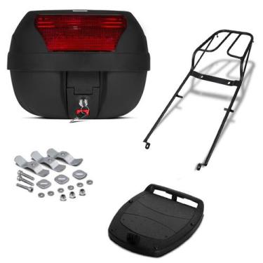 Imagem de Baú 28 litros pro tork + bagageiro sundown hunter 125, VERMELHO, SUNDO