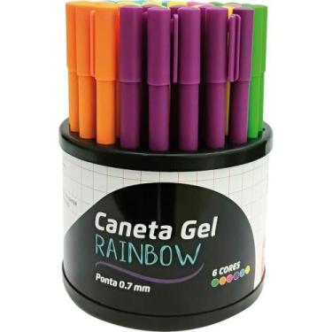 Imagem de Caneta GEL Rainbow 0.7MM 6CORES DP.C/50 - Leonora