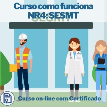 Imagem de Curso Online em videoaula como funciona NR4: SESMT com Certificado