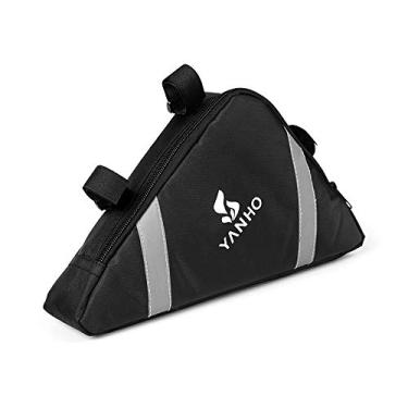 Imagem de AKT Bolsas Multifuction para Bicicleta de Ciclismo Moldura Frontal Tubo Bolsa para Celular Bolsas de Sela para Mountain Bike Acessórios MTTB, Preto
