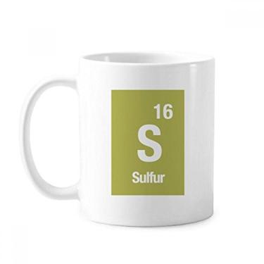 Imagem de S Sulfur Chemical Element Caneca cerâmica cerâmica café porcelana xícara louça