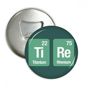 Imagem de Tire Chemical Element Science Abridor de garrafas ímã de geladeira emblema multifuncional