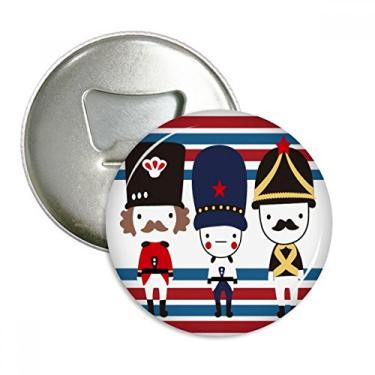 Imagem de Soldado colorido Reino Unido bandeira de ponto de referência abridor de garrafas ímã de geladeira emblema multifuncional