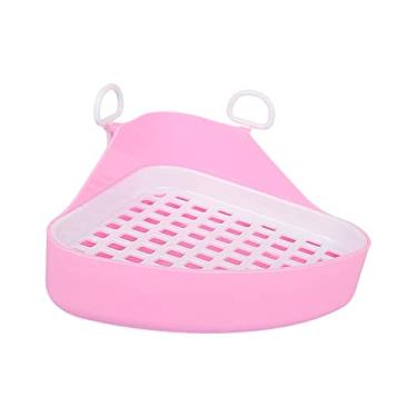 Imagem de Potty Trainer Waste Station Toilet Pet Bandeja de Canto para Hamster Pequenos Animais Chinchilas Acessórios, ROSA