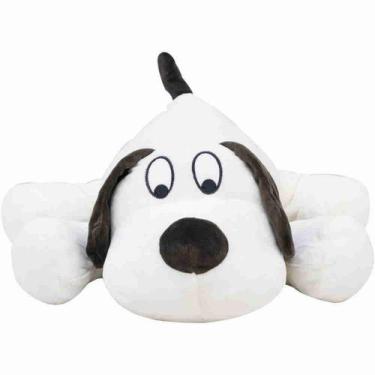 Imagem de Cachorro Branco Deitado 40cm - Pelúcia - Fofy Toys