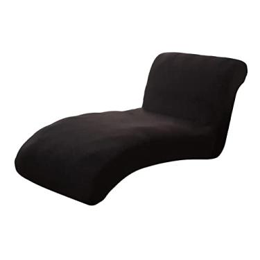 Imagem de Capa de Deck Lavável Capa de Sofá Capa de Deck Capa de Chaise Esticada para Móveis Externos E, Preto