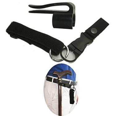 Imagem de Alças elásticas ajustáveis e suporte para bengala, chega de cair – Prenda ao cinto ou faixa de cintura – (adequado para 2,5 cm ~ 2,5 cm) ~ solução perfeita – sem bengala