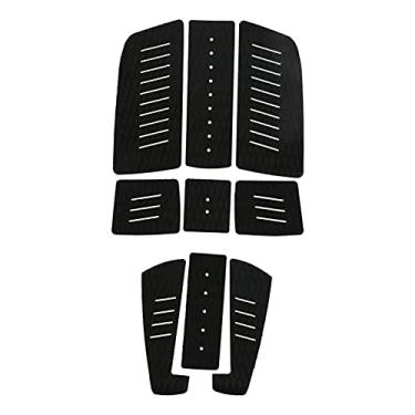 Imagem de Shanrya Tapete antiderrapante de surf, tapete de cauda antiderrapante confortável tapete de surf antiderrapante para esquis aquáticos para prancha de skate longboard (preto)