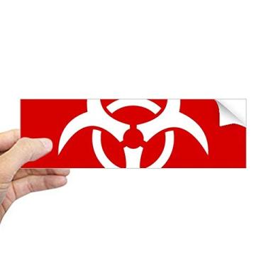 Imagem de DIYthinker Adesivo retangular com marcador de aviso quadrado vermelho de infecção para janela para notebook