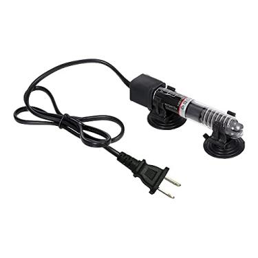 Imagem de Queenser Aquecedor mini aquário termostato automático submersível aquecedor tanque de peixes aquecedor de água tubo de quartzo com ventosas