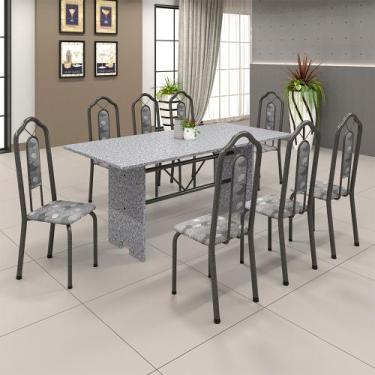 Imagem de Conjunto Sala De Jantar Mesa 071 Com Granito E 8 Cadeiras Bianca Parao