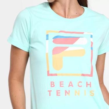 Imagem de Camiseta Feminino Fila Beach Tennis Verde Agua