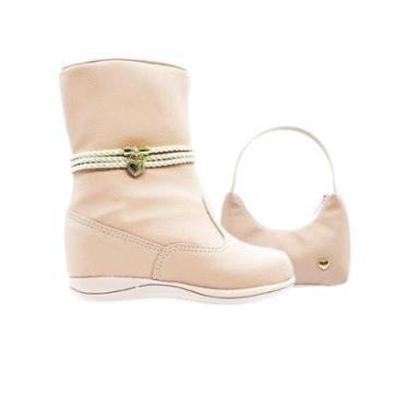 Imagem de Bota Infantil Feminina Tam 20 ao 34 - Bota Cano Curto Lulu™ e Bolsinha-Feminino