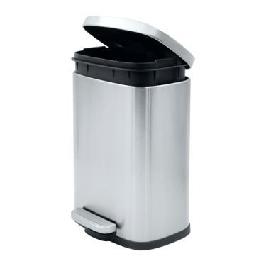 Imagem de Lixeira Pedal Top Clean Inox 50 Litros Com Balde Interno