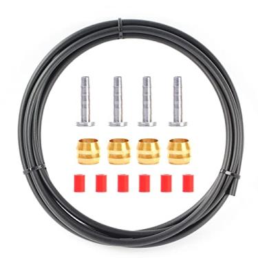 Imagem de Linha de mangueira de freio a disco hidráulico de bicicleta de substituição com kit de encaixe de latão oliva e farpado compatível com Shimano BH59, BH90, Deore, XTR, XT, AVID SRAM, comprimento de 2,5