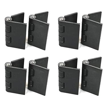 Imagem de Bobco Metals Dobradiças soldáveis resistentes de 10 cm - Design de dobradiça de topo de aço para portões e portas pesadas - Longa duração - Resistente à corrosão e ferrugem - 4 pares