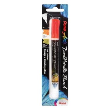 Imagem de Pentel Dual Metallic Brush-Orange/Metallic Yellow -XGFHBPD-FX