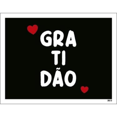 Imagem de Placa Decorativa - Gratidão 18X23 - Sinalizo