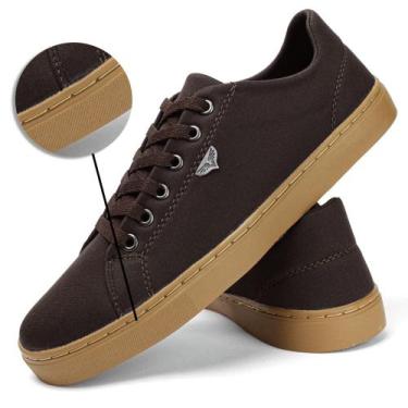 Imagem de Sapatênis Casual Básico Masculino Cadarço Design Moderno Sola Reta - S