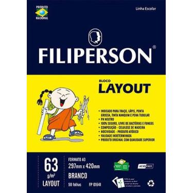 Imagem de Bloco Layout Filiperson A3 63gr 50fl