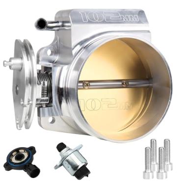 Imagem de Corpo do acelerador de injeção de combustível de 102 mm para coletor de admissão GM Gen III LS1 LS2 LS3 LS6 LS7 SX LS LSX com sensores de posição do acelerador TPS e controle de ar ocioso IAC 4