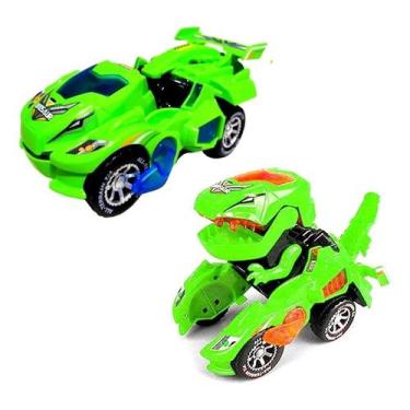 Imagem de Carrinho Transformers Dinossauro Tiranossauro Bate e Volta com Sons Lu