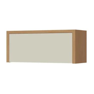 Imagem de Armario Geladeira 1 Porta Bascula Condessa 80Cm 100% Mdf - Carvalho-Greige - Nesher