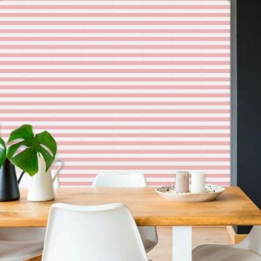 Imagem de Papel de Parede Adesivo Listras - Kanto Store, Rosa