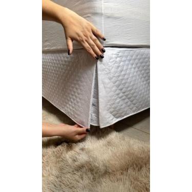 Imagem de Saia Para Cama Box Casal King Size Matelada Microfibra sem elastico - 