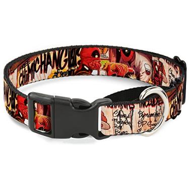 Imagem de Buckle-Down Coleira para cães Deadpool Kills Deadpool 2 Capas Dynamite Chimichanga 33 a 45 cm de largura