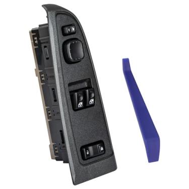 Imagem de Obaee Botão de controle e moldura Master Power Window compatível com Chevrolet Silverado 1500 2500 3500 HD Classic 2003-2007, GMC Sierra 1500 2500 3500 HD Classic, substitui 15883318