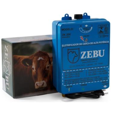 Imagem de Eletrificador De Cerca Elétrica Rural Zebu ZK200 Bivolt Azul