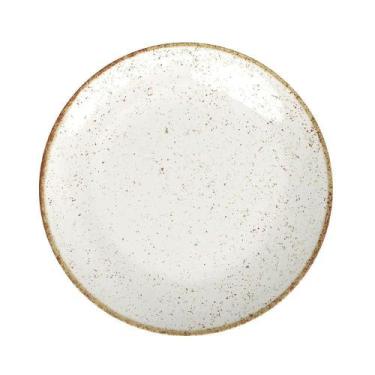 Imagem de Prato Raso Tramontina Rústico Marrom Em Porcelana Decorada 28 Cm Tramo