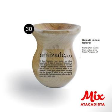 Imagem de Cuia De Madeira Gravada A Laser - Imbuia - Mix Atacadista, MOD 30