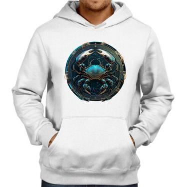 Imagem de Moletom Câncer Sígno - Foca na Moda, Branco, G