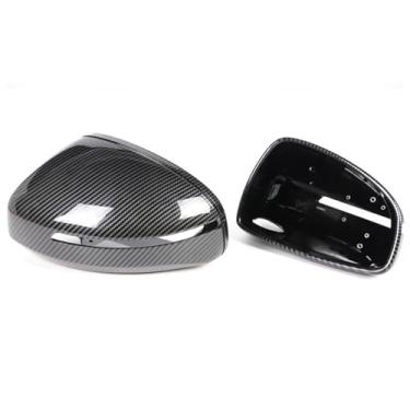 Imagem de Capa de espelho compatível para TT TTS TTRS MK2 (8J) R8 (42) 2007-2014 Capa de substituição para tampa de visão traseira externa de carro com aparência de fibra de carbono(Carbon pattern)