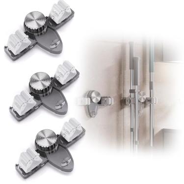 Imagem de PWMENLK 3 peças de suporte de vassoura e esfregão montados na parede, ventosas potentes, suporte organizador de ferramentas de jardim para garagem, armário, sala de utilidades