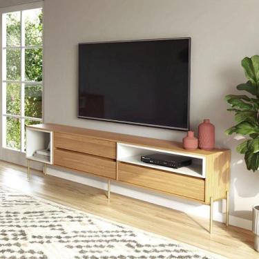 Imagem de Rack p/ Sala 224cm 3 Gavetas 100% MDF Dalla Costa Casa Lar - Dalla Cos