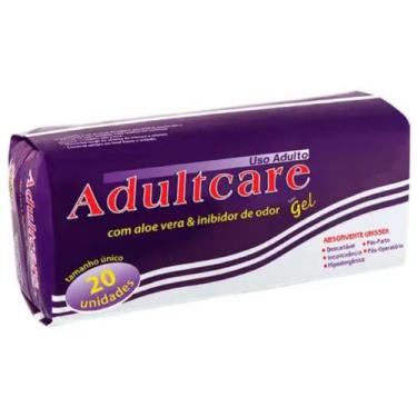 Imagem de Absorvente Geriátrico Adulto Incontinência Adultcare - 20 Unidades
