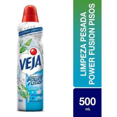 Imagem de Limpeza Pesada Power Fusion Pisos Cloro Eucalipto 500ml Veja