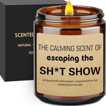 Imagem de Presentes de aposentadoria para mulheres, homens - vela perfumada de cera de soja - presentes de colega de trabalho, presente de novo emprego, melhor presente aposentado 2025 para mulheres, homens,