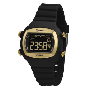Imagem de Relógio Digital Feminino X-Games Xlppd052 Pxpx Preto/Dourado