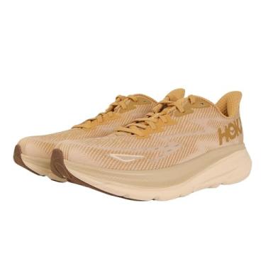Imagem de HOKA Tênis masculino Clifton 9 Textile, Trigo/areia movediça, 41