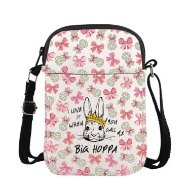 Imagem de Bolsa tiracolo I Love It When You Call Me Big Hoppa Presente de Páscoa Coelhinho da Páscoa Bolsa para presente de Páscoa King Rabbit Lover Bag, CB, Big Hoppa Mini
