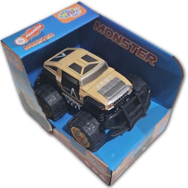 Imagem de Carrinho De Fricção Monster Trucks Possantes Wellkids Marrom Army