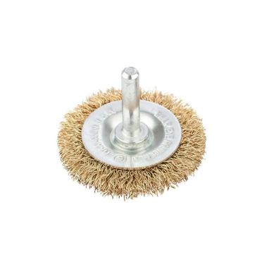 Imagem de Escova Aço Carbono Circular 2" 50mm Com Haste 6mm - Mtx