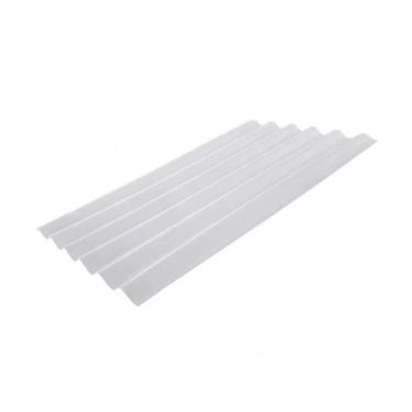 Imagem de Kit Com 5 Telhas Policarbonato 183cm X 110cm Onda Alta Branco